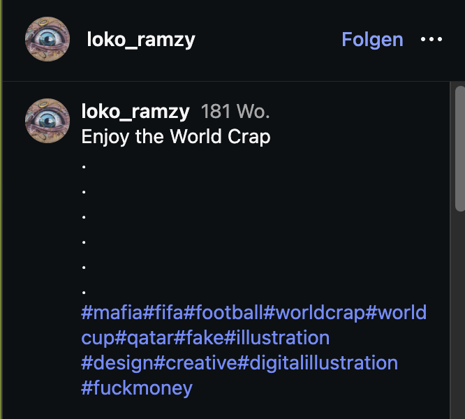 Instagram post: Enjoy the World Crap